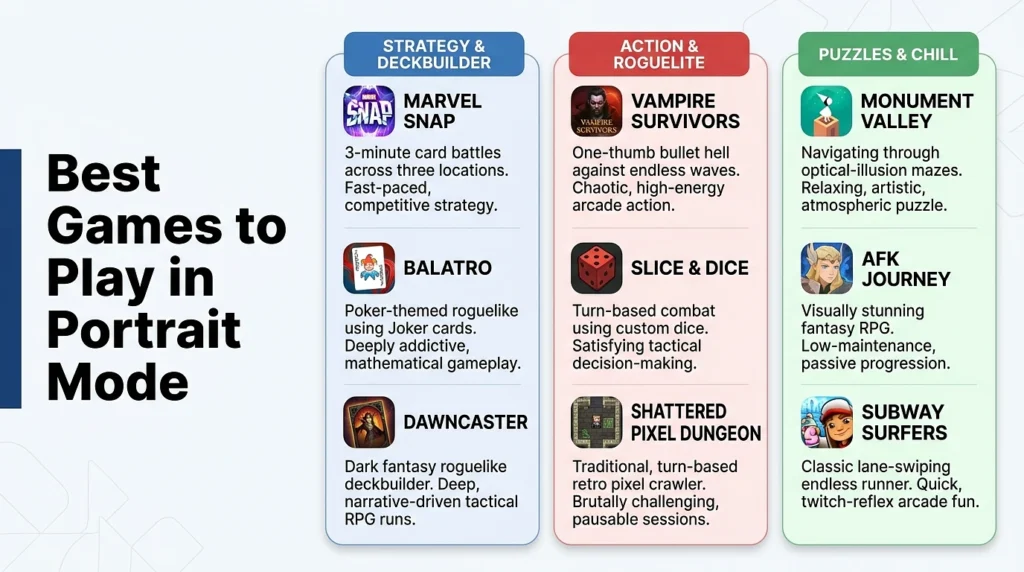 Best Portrait Mode Mobile Games